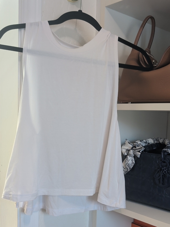 Carbon38 Tops - Carbon38 White Muscle Tank with High Neck